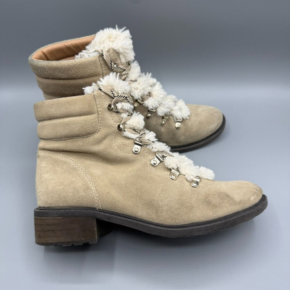 Sam Edelman Darrah 2 Women’s Tan Suede Lace Up Hiker Snow Boots Size 9